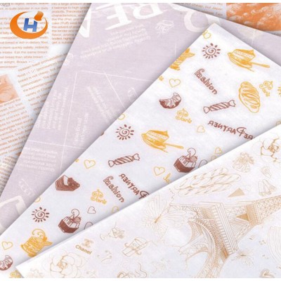 Fulton Printed Greaseproof Paper Sheets / Burger / Food / Sandwich / Cake Making Wrapping Paper