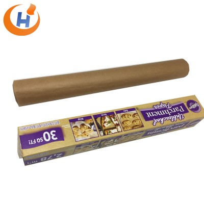 Food grade Unbleached Bread Silicone-coated Parchment Paper Baking Sheets/Roll 100% biodegradable